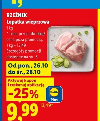 Łopatka wieprzowa Rzeźnik promocja w Lidl