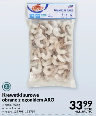 Krewetki surowe obrane z ogonkiem ARO promocja w Makro
