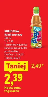 Napój owocowy Kubuś Play promocja w Lidl