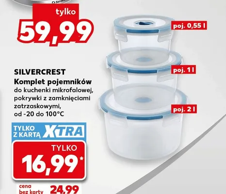 Komplet pojemników do kuchenki mikrofalowej Silvercrest promocja w Kaufland