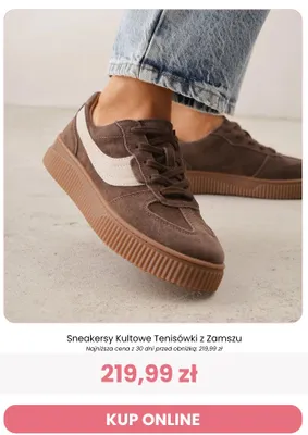 Sneakersy kultowe tenisówki z zamszu Renee promocja w Renee