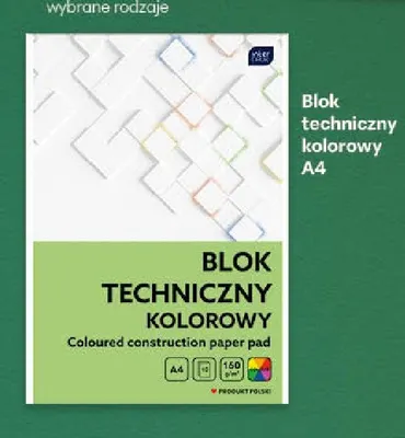 Blok techniczny kolorowy A4 Interdruk promocja w Delikatesy Centrum