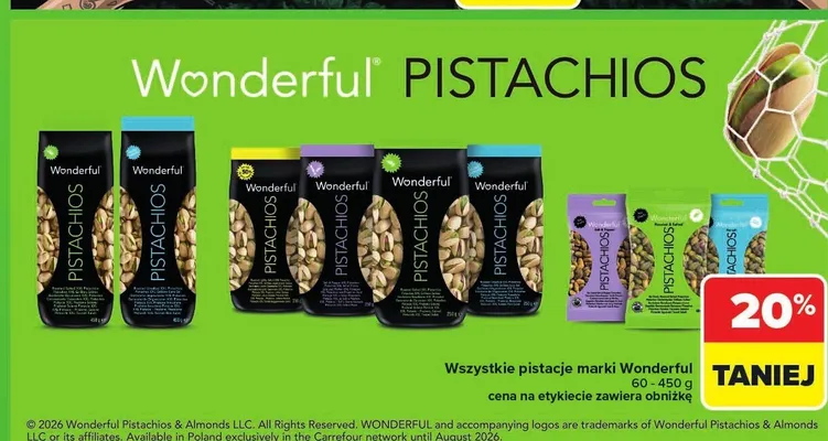Pistacje Wonderful promocja w Carrefour