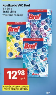 Kostka do WC Bref 3-pak promocja w Delikatesy Centrum