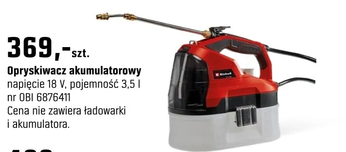 Opryskiwacz akumulatorowy promocja w OBI