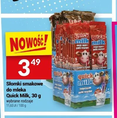 Słomki smakowe do mleka Quick Milk promocja w Twój Market