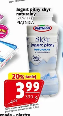 Jogurt pitny Skyr naturalny Piątnica promocja w Prim Market
