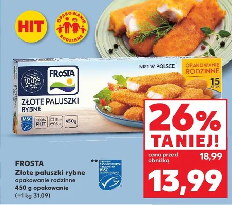 Złote paluszki rybne Frosta promocja w Kaufland