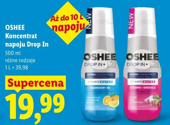 Koncentrat napoju OSHEE Drop In 500ml promocja w Lidl