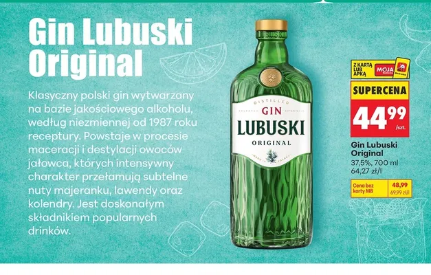 Gin Lubuski Original promocja w Biedronka