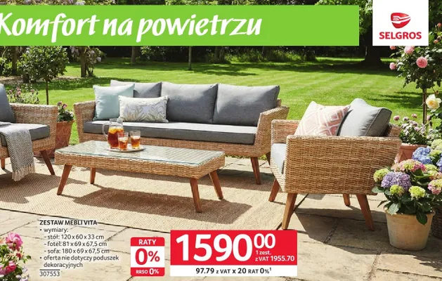 Zestaw mebli Vita promocja w Selgros