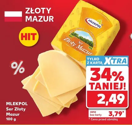 Ser Złoty Mazur Mlekpol promocja w Kaufland