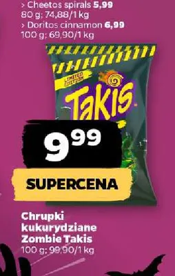 Chrupki kukurydziane Zombie Takis promocja w Netto