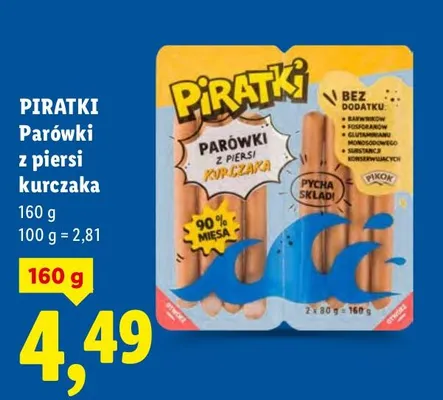 Parówki z piersi kurczaka promocja w Lidl