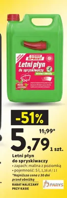 Letni płyn do spryskiwaczy Parys Summer Sprint promocja w Intermarche