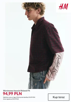 Warstwowa koszula Relaxed Fit H & M promocja w H&M