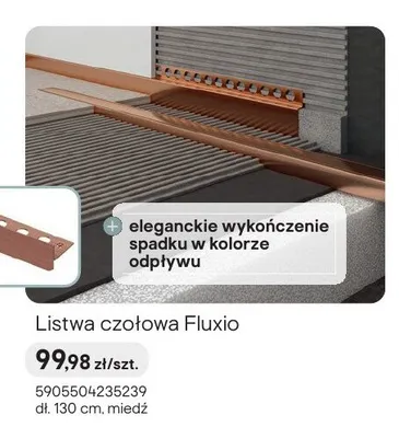 Listwa czołowa Fluxio miedź promocja w Castorama