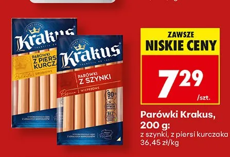Parówki z piersi kurczaka Krakus promocja w Biedronka