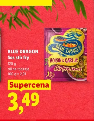 Sos stir fry Blue Dragon Hoisin & Garlic promocja w Lidl