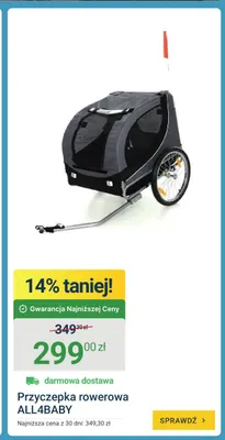 Przyczepka rowerowa ALL4BABY promocja w ERLI