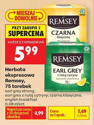 Herbata ekspresowa english breakfast promocja w Biedronka