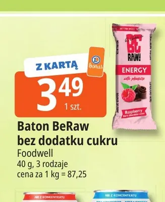 Baton BeRaw bez dodatku cukru promocja w Leclerc