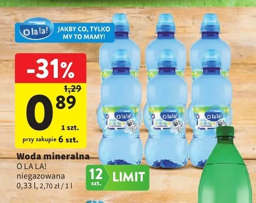 Woda mineralna niegazowana O La La! promocja w Intermarche