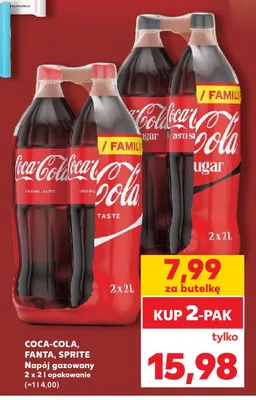 Napój gazowany Coca-Cola Zero Sugar promocja w Kaufland