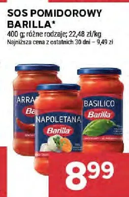 Sos pomidorowy Barilla różne rodzaje promocja w Stokrotka