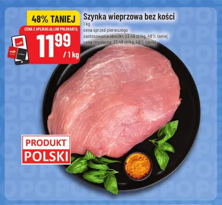 Szynka wieprzowa bez kości promocja w POLOmarket