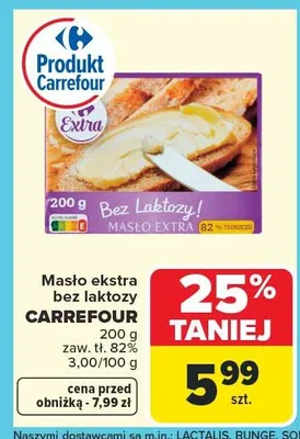 Masło ekstra bez laktozy promocja w Carrefour Market