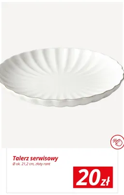 Talerz serwisowy złoty rant promocja w KiK
