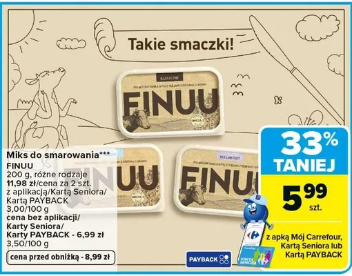 Miks tłuszczowy różne rodzaje Finuu promocja w Carrefour
