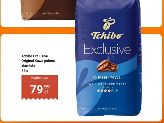 Kawa palona ziarnista Tchibo Exclusive Original promocja w Dino
