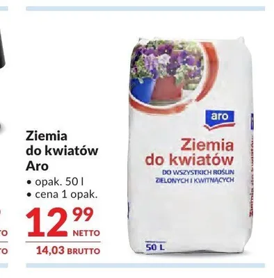 Ziemia do kwiatów Aro promocja w Makro