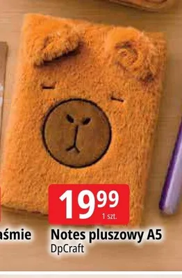 Notes pluszowy A5 DpCraft promocja w Leclerc