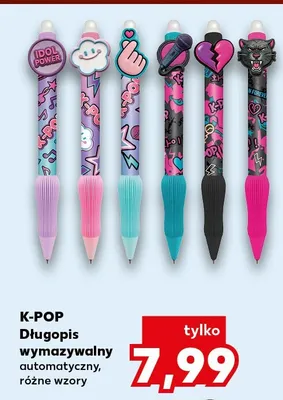 Długopis wymazywalny automatyczny K-POP promocja w Kaufland