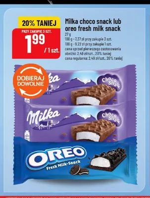 Oreo Fresh Milk Snack promocja w POLOmarket