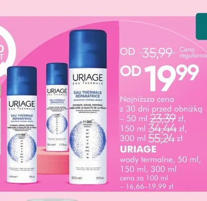 Woda termalna Uriage promocja w Super-Pharm