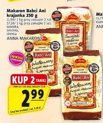 Makaron krajanka szeroka Babci Ani promocja w Prim Market