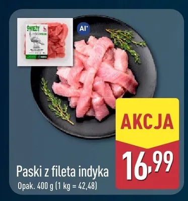 Paski z fileta indyka promocja w Aldi
