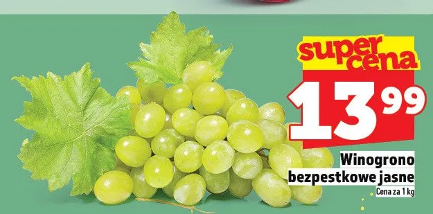 Winogrono bezpestkowe jasne promocja w TOPAZ