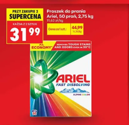 Proszek do prania Ariel Alpine Color promocja w Biedronka