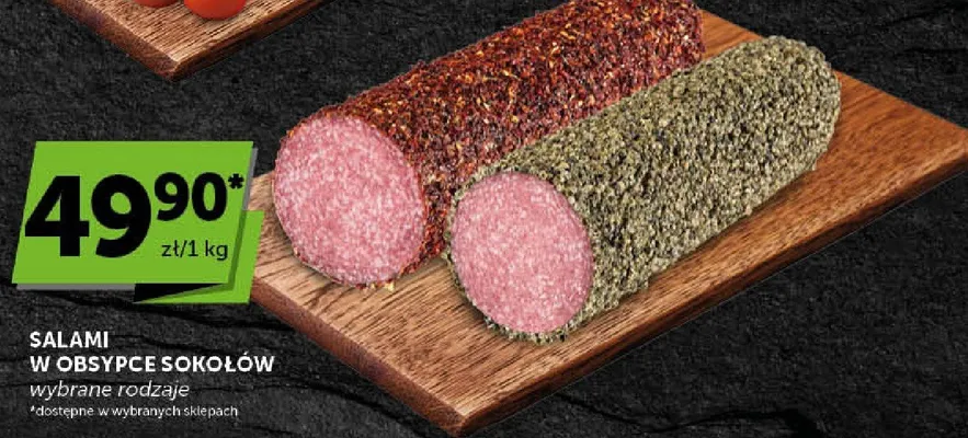 Salami w obsypce sokołów promocja w Euro Sklep