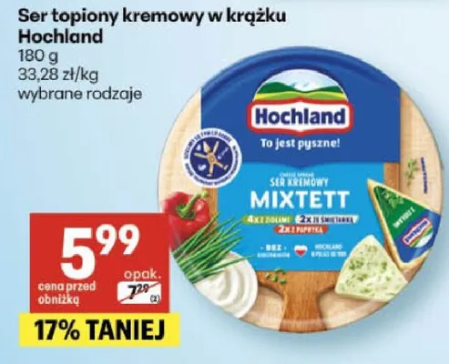 Ser topiony kremowy w krążku Mixtett promocja w Delikatesy Centrum