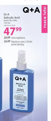 Spray do ciała Salicylic Acid Q+A promocja w Hebe