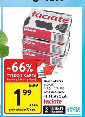 Masło ekstra Łaciate promocja w Intermarche