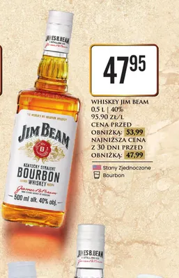 Whiskey Jim Beam promocja w Dino