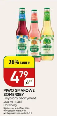 Piwo smakowe Somersby promocja w Chata Polska