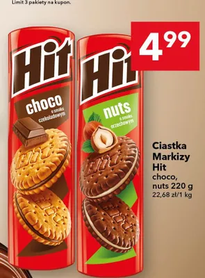 Ciastka Markizy Hit choco promocja w LEWIATAN